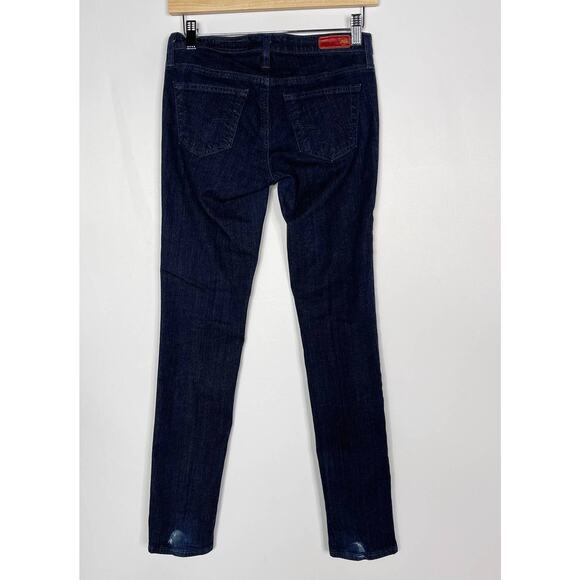 AG Adriano Goldschmied Womens 25 The Stilt Cigarette Leg Jeans Skinny Dark Wash - Picture 2 of 10